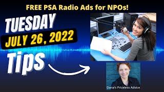#TuesdayTips "How to Get FREE Radio PSA Ads for Nonprofits!"
