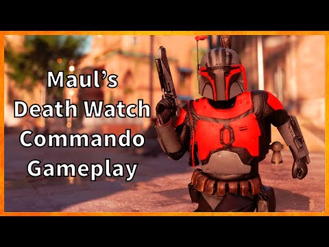 Maul's Death Watch Commando Gameplay Star Wars Battlefront 2