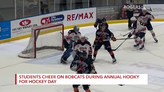 Students cheer on Bobcats during annual Hooky for Hockey day | Rogers tv