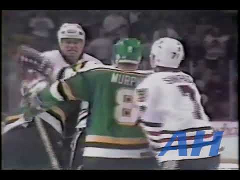 NHL Dec. 28, 1989 Chicago Blackhawks v Minnesota North Stars (R) Duane Sutter v Brian Bellows (R)