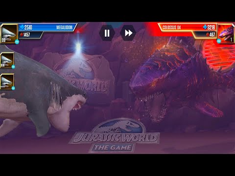 MEGALODON 999 vs COLOSSUS 04 | JURASSIC WORLD THE GAME