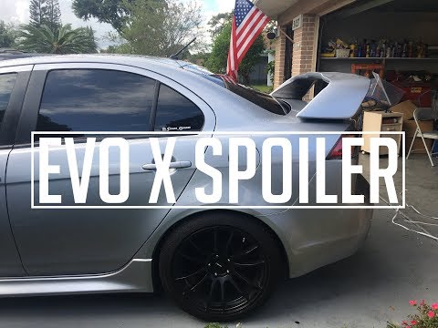 INSTALLING MY NEW EVO X SPOILER!!