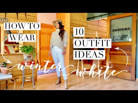 How to wear Winter White | 10 outfit ideas for work + weekend during the fall + winter | 100% cotton