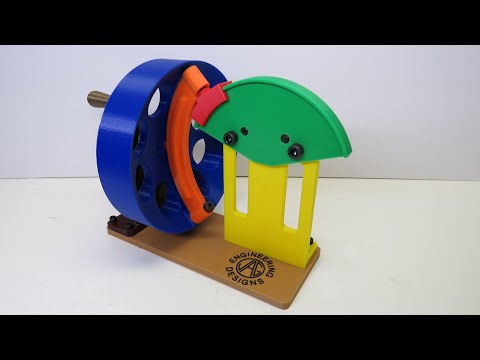 Rotary Motion to Curved / Spherical Motion Mechanism. Animated & 3D Printed Model