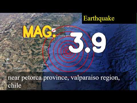 earthquake near petorca province, valparaiso region, chile live updates today : 3.9 magnitude earthq