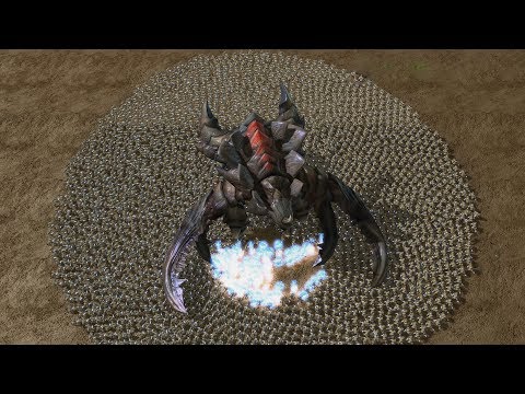 REAL Size ULTRALISK vs 5000 ZEALOTS - StarCraft 2 MASSIVE Battles