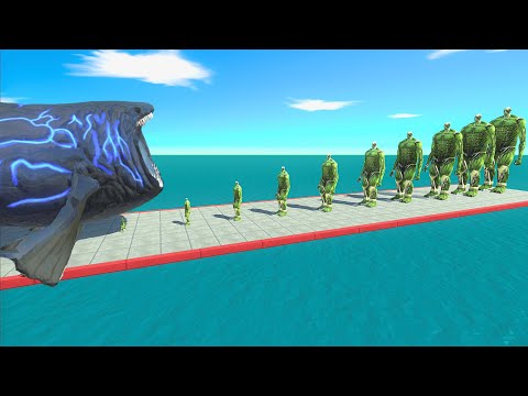 All Kaiju Monsters vs 10 Levels of Zombie Colossal Titan – ARBS Size Comparison