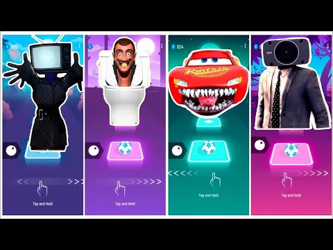 TV Woman vs Skibidi Toilet vs McQueen Eater vs Cameraman | Tiles Hop