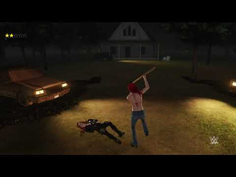 WWE 2K19 Erza Scarlet (blue jeans) VS Black Widow Brawl Wyatt Compound