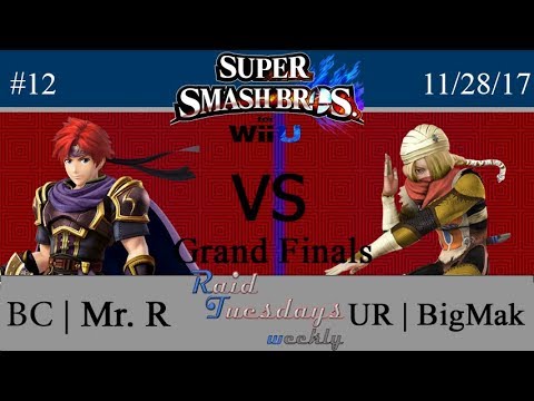 RAID Tuesdays #12 - SSB4 - BC | Mr. R (Roy) vs UR | BigMak (Sheik) - Grand Finals