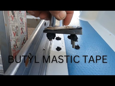 How I use Butyl Mastic tape to seal deck fittings, fibreglass boat restoration projects