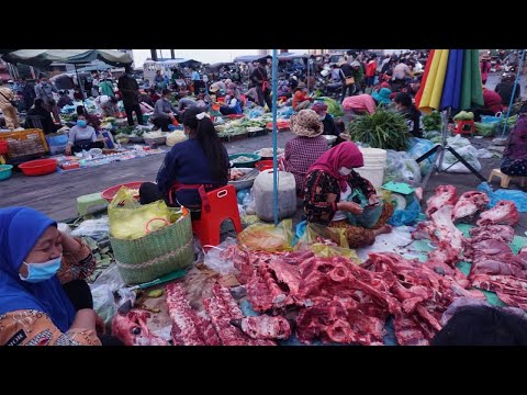 Morning Fruit Market Scenes at Chhbar Ampov - Amazing Fruit Selling On The Street in Morning