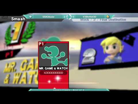 SOS 49 Losers Finals - SAK|Skylar (Mr. Game & Watch) vs V3|Bethel3D (Toon Link)