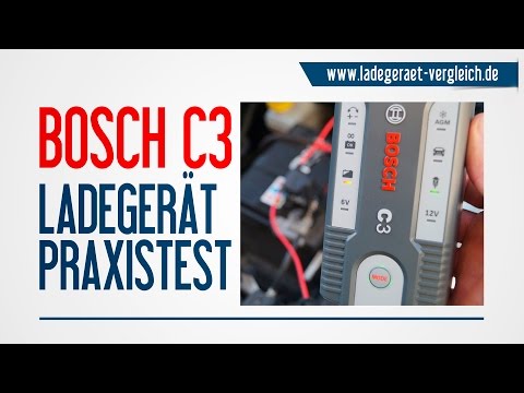 BOSCH C3 Ladegerät Test und Vorstellung am Auto - 12V Autobatterie laden kurz erklärt