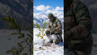 The army soldier saved an guava plant from drying up by watering it.😭#ai #tree #save #army