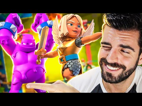 USEI MEU DECK DE GOLEM DE ELIXIR COM CURADORA NO CLASH ROYALE!