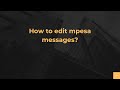 How To Edit Mpesa Messages