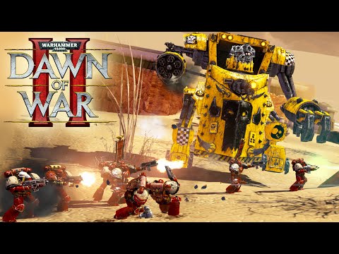 WARHAMMER 40K CLASSIC BATTLE! Blood Ravens vs Orks - Dawn of War 2 - Codex Edition Mod (4K)