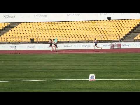 300m kobiet U16 bieg 3 - Poznań 20220619