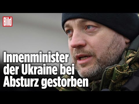 Ukraine-Innenminister Dennis Monastirskyj stirbt bei Heli-Absturz