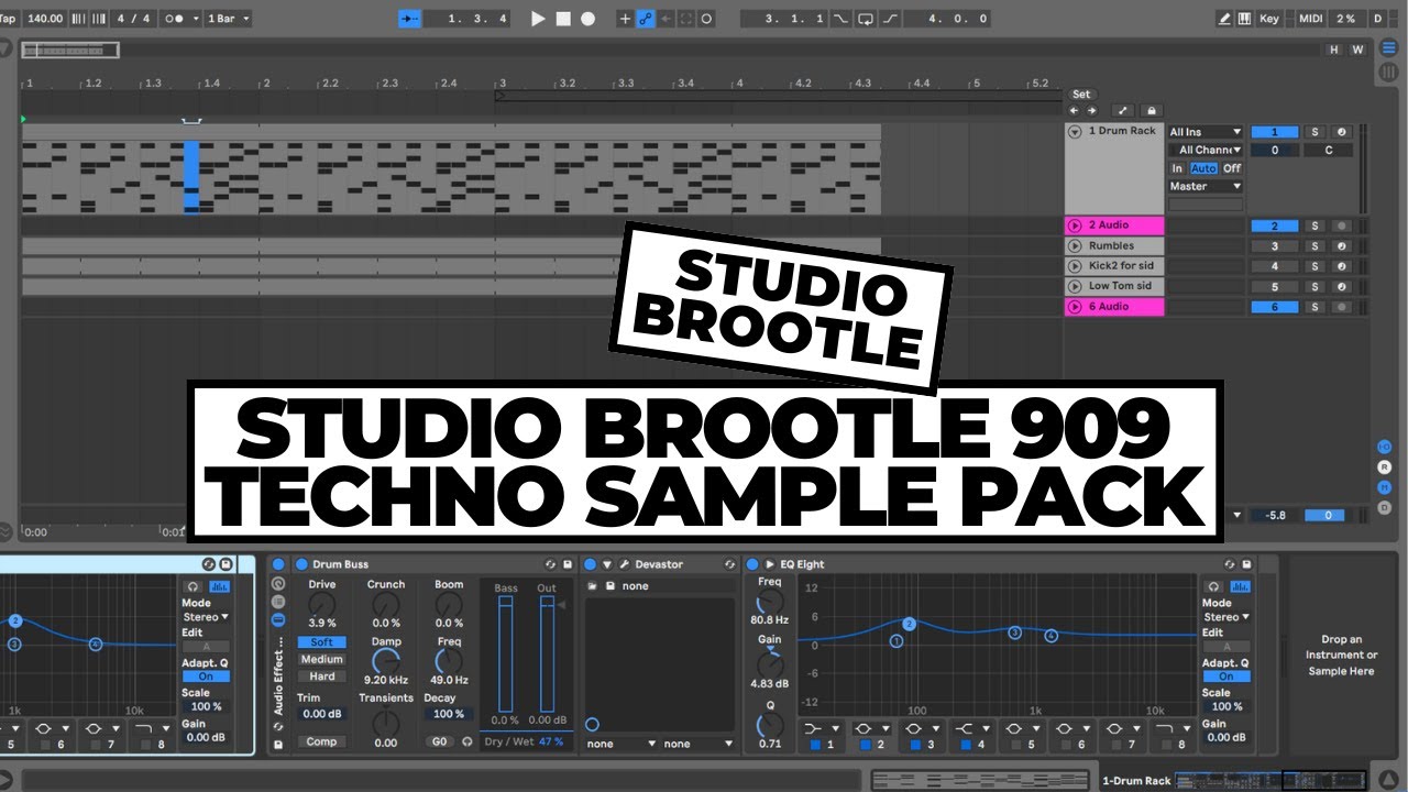 Free 909 Sample Pack with Rumble Subs
