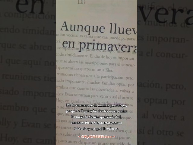 Vídeo relacionado con Solo una primavera (NEW ADULT)