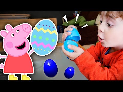 EASTER EGGS HUNT WITH PEPPA PIG SURPRISE TOYS FOR KIDS!!