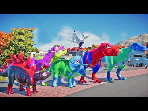 JWE2 Skin Showcase Spidey battle Mech Dinosaur Goblin Jurassic Park