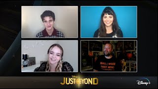 'JUST BEYOND' Interview - Gabriel Bateman, Megan Stott, & Jy Prishkulnik on Halloween and R.L. Stine video