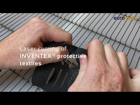 Laser cutting of INVENTEX® protective textiles - PPE textiles in laser test