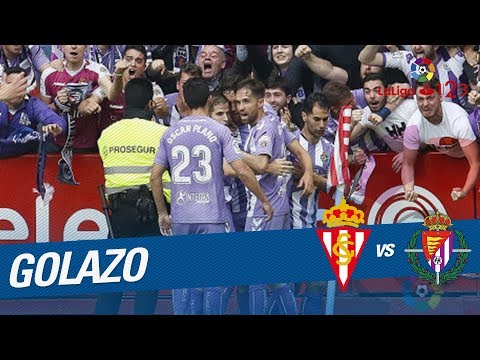 Golazo de Óscar Plano (0-2) Sporting de Gijón vs Real Valladolid