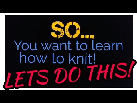 How to do a long tail cast on and knit stitch. Video