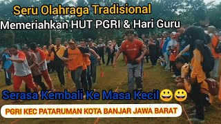 Lucu !!! Oltrad HUT PGRI dan Hari Guru Ke 77 II Tarompah Panjang&Tarik Tambang