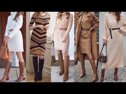 Vestidos de punto MODERNOS Y ACTUALES para llevar en OTOÑO E INVIERNO