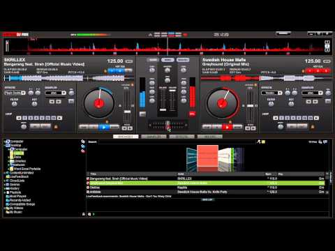 Skrillex - Bangarang / SMH - Greyhound remix virtual dj