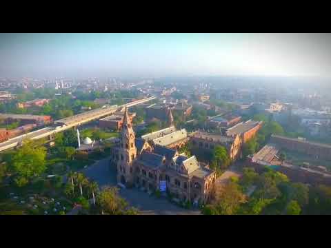 GC University Lahore Beautiful Drone view