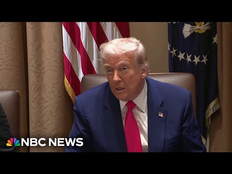 Trump acknowledges 'transition problems' with economic policies at Cabinet meeting