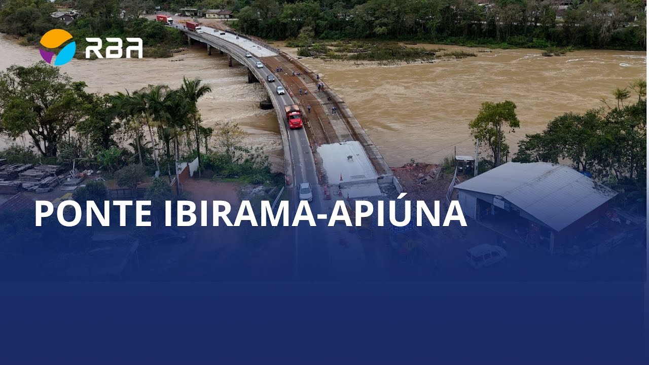 Obras da ponte entre Ibirama e Apiúna têm conclusão prevista para o último trimestre de 2025