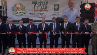 OSMANİYE BELEDİYESİ 7. KİTAP FUARI OKUYUCULARINA KAPILARINI AÇTI