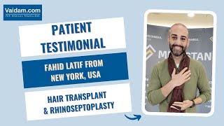 Patient from New York shares experience on Hair Transplant & Rhinoseptoplasty - English Subtitles