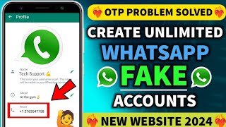 Sms24.me Se Fake WhatsApp Kaise Banaye | How to create fake WhatsApp 2024 | Fake WhatsApp 2024