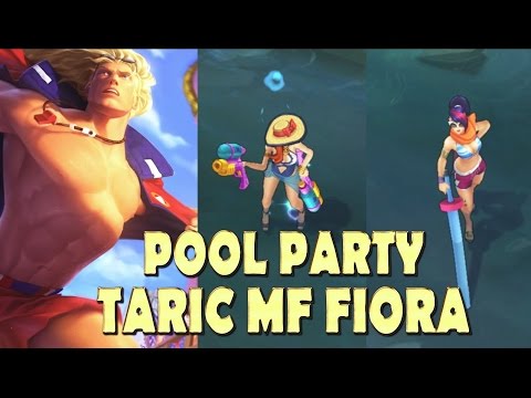 ALL NEW POOL PARTY SKINS 2016 - TARIC, MISS FORTUNE, FIORA (League of Legends)