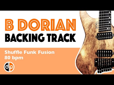 Backing Track B Dorian - Shuffle Funk Fusion (80 bpm)