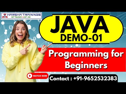 Java Demo 01 Java Programming For Beginners Core Java Tutorial For Beginners Harsha Trainings