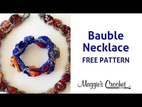 Bauble Necklace Crochet Free Pattern Right Handed