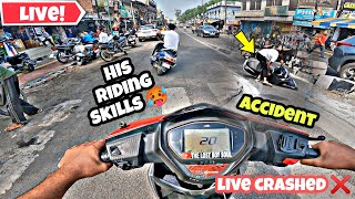 live accident record on gopro 🥵live scooty acci