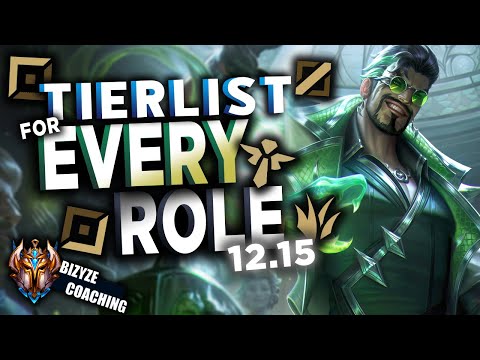 TIERLIST: Best 3 OP Champ To Climb FOR EVERY ROLE - Patch 12.15