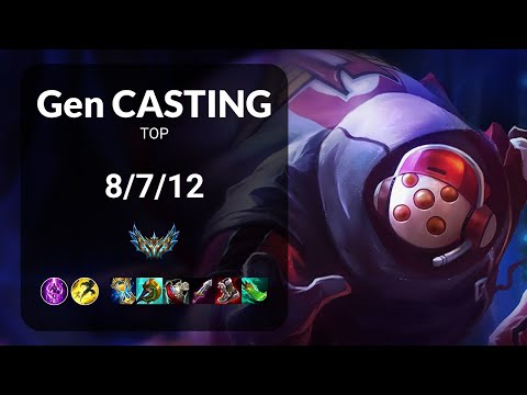 Gen Casting Jax vs Pantheon TOP - KR CHALLENGER Patch 13.13