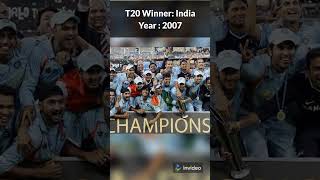 ICC Cricket World Cup Winners List T20 (2007-2021)