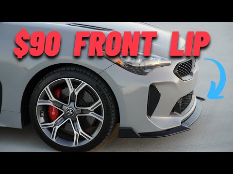 BEST $90 Kia Stinger Front Lip--How to install a front lip/splitter in under 10 minutes